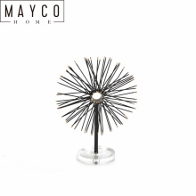Mayco Modern Metal Indoor Sculpture Home Decoration,Black Golden Accessories